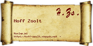 Hoff Zsolt névjegykártya