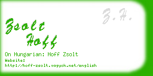 zsolt hoff business card